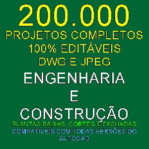 DVD - +200.000 Projetos - Engenharia E Blocos De Autocad